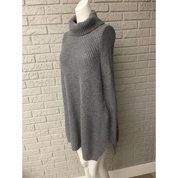 Zenana Outfitter Women Turtleneck Chunky Poncho Sweater Size S - Picture 3 of 10